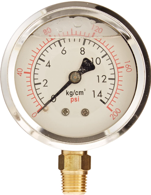 đồng hồ cơ đo áp suất đơn vị kg-cm2