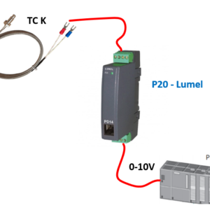 P20 chuyển đổi tín hiệu can nhiệt K ra 0-10v