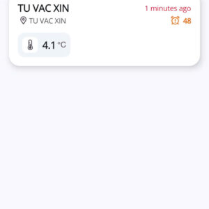 nhiệt độ hiện tại của tủ lạnh bảo quản vắc xin