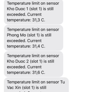 Cảnh báo nhiệt độ kho bảo quản thuốc qua sms