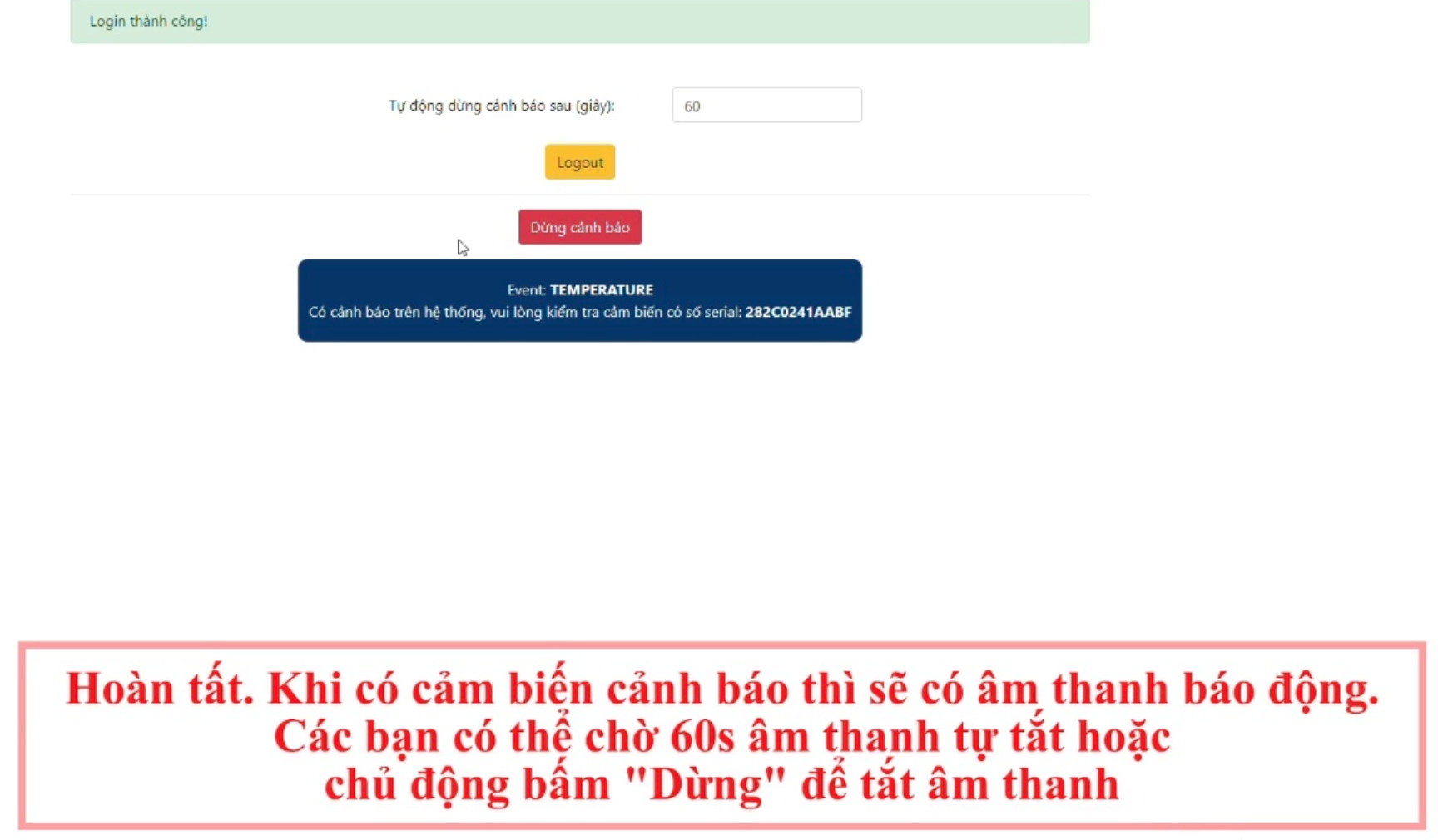 cảnh báo bằng loa trên máy tính khi nhiệt độ cao