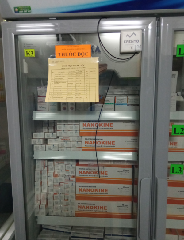 giám sát nhiệt độ tủ lạnh trong bệnh viện
